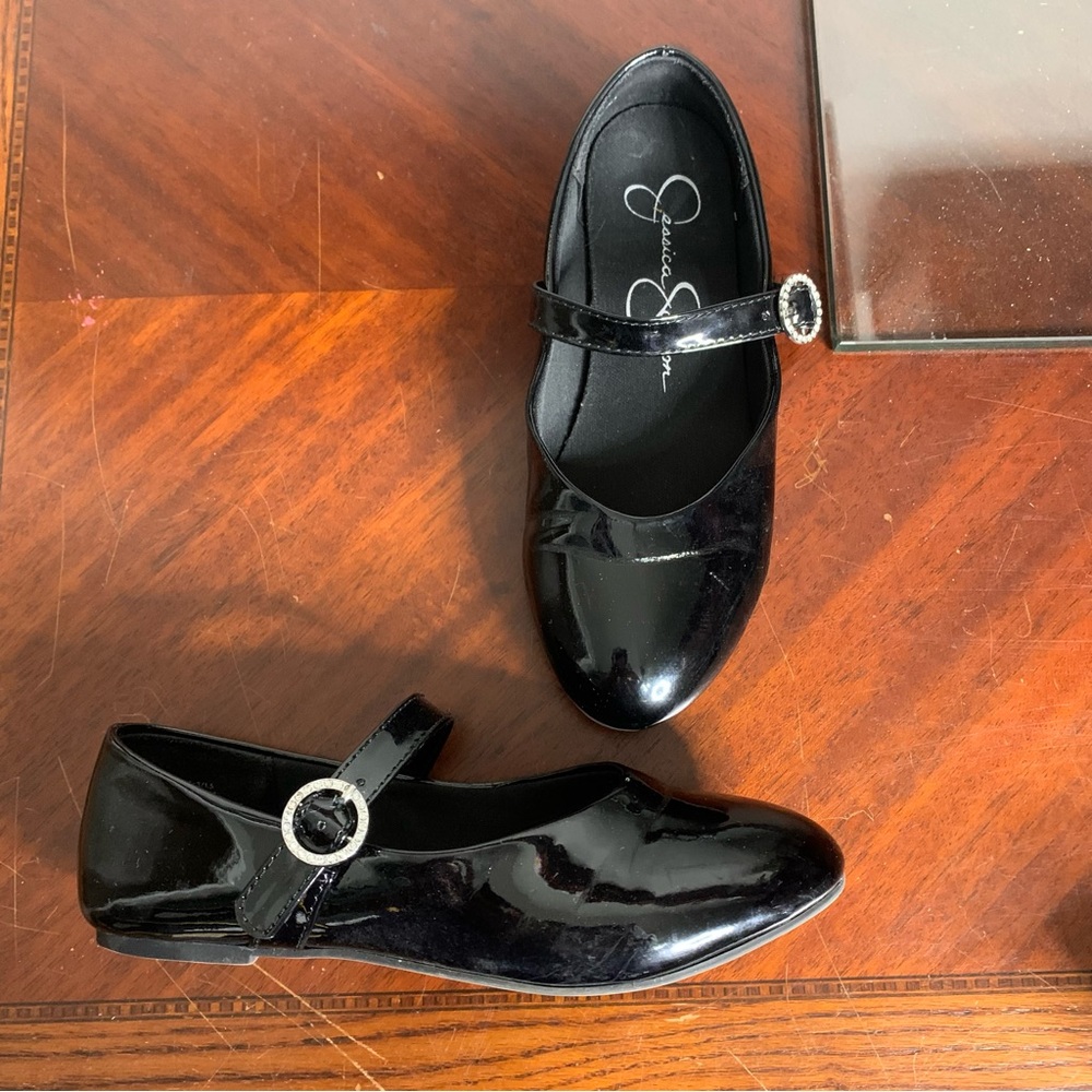 Jessica Simpson Black Patent Mary Jane Flats